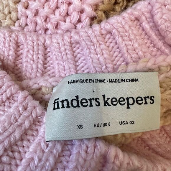 Finders Keepers Mariposa Striped Chunky Knit Crewneck Pullover Sweater Size XS - Picture 9 of 16